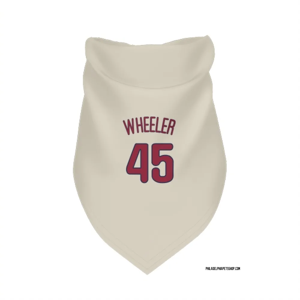 Philadelphia Phillies Zack Wheeler Cream Pet Bandana for Dog & Cat