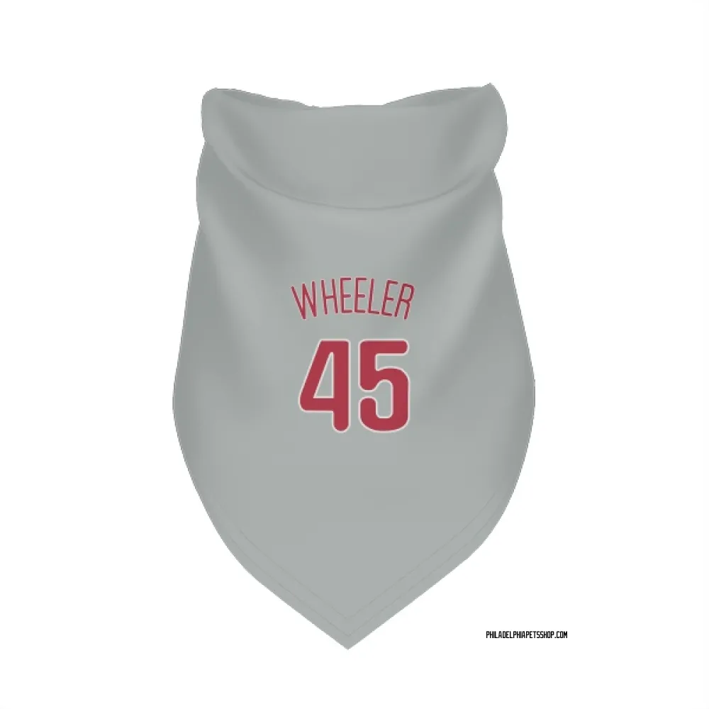 Philadelphia Phillies Zack Wheeler Gray Pet Bandana for Dog & Cat
