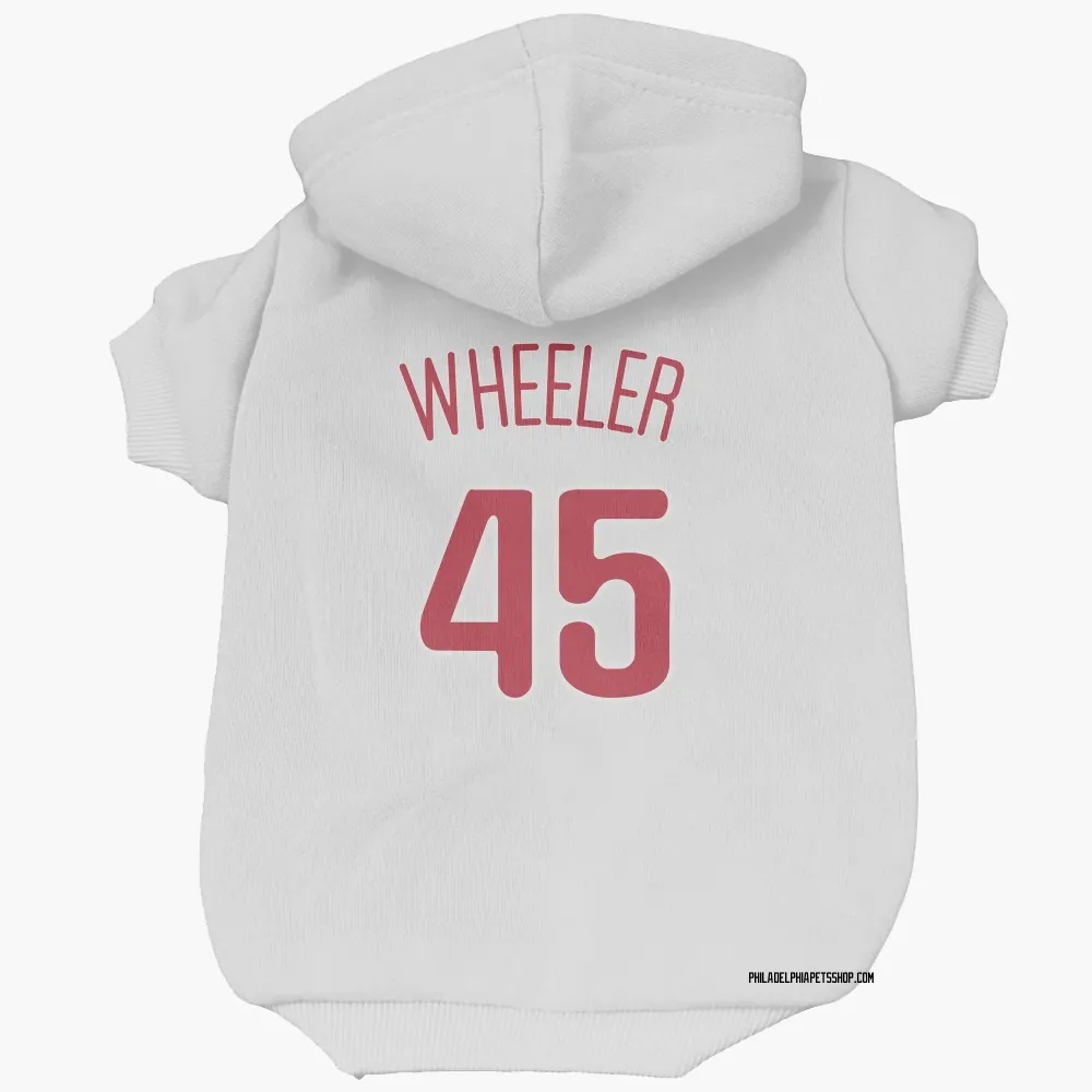 Philadelphia Phillies Zack Wheeler Scarlet Pet Hoodie for Dog & Cat